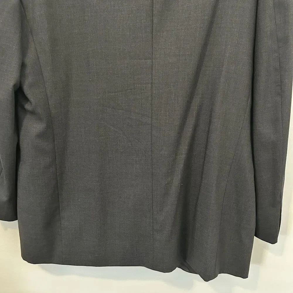 Pronto Uomo 46R Gray 100% Wool Mens Blazer Suit Jacket Sport Coat Italy Classic
